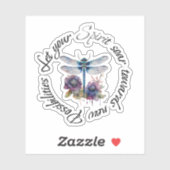 Sticker Dragonfly - esprit de nouvelles possibilités (Feuille)