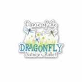 Sticker Dragonfly Flying Insect Lover Entomology Dragonfli (Devant)