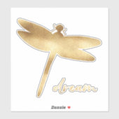 Sticker Dragonfly Gold Dream (Feuille)