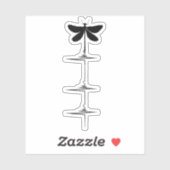 Sticker Dragonfly Hearbeat EKG Pulse Nature Insect Dragon (Feuille)