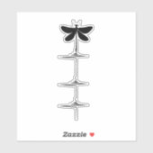 Sticker Dragonfly Heartbeat EKG Pulse Nature Insect Dragon (Feuille)