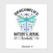 Sticker Dragonfly Nature Insect Nature's Aerial Acrobat Dr (Feuille)