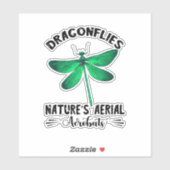 Sticker Dragonfly Nature Insect Nature's Aerial Acrobat Dr (Feuille)