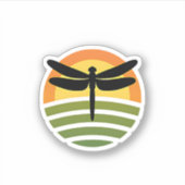 Sticker Dragonfly Retro (1) (Devant)