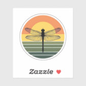 Sticker Dragonfly Retro (2) (Feuille)