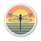 Sticker Dragonfly Retro (2) (Devant)