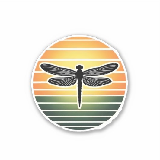 Sticker Dragonfly Retro (3) (Devant)
