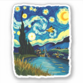 Sticker Dragonfly Starry Night (3) (Devant)