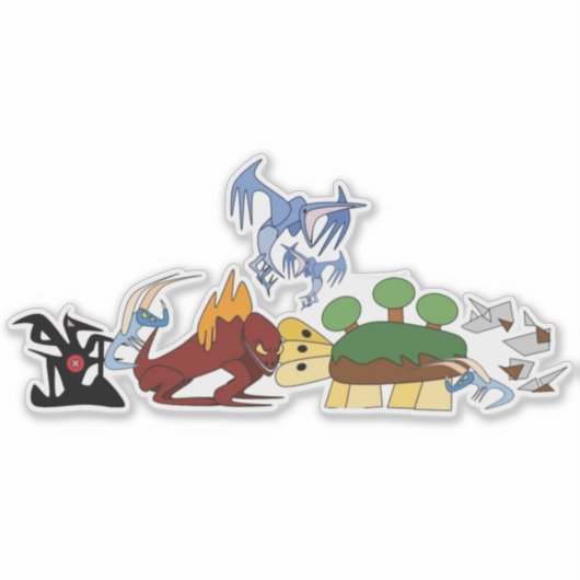 Sticker Dragons Élémentaire (Devant)