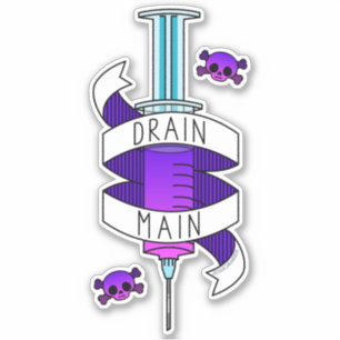 Sticker Drain principal Gamer Purple Cartographie Syringe
