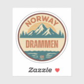 Sticker Drammen, Norge Norvège (Feuille)