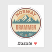 Sticker Drammen, Norvège Norvège (Feuille)