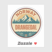 Sticker Drangedal, Norvège Norvège (Feuille)