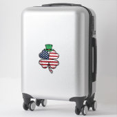 Sticker Drape vintage trèfle St. Patrick (Sur valise)
