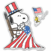 Sticker Drapeau 4 juillet à coudre Snoopy (Devant)