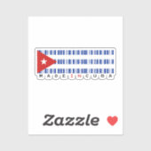 Sticker Drapeau à code-barres Fabriqué à Cuba (Feuille)