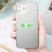 Sticker Drapeau à code-barres fabriqué dans l'État de Rive (Téléphone)
