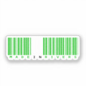 Sticker Drapeau à code-barres fabriqué dans l'État de Rive (Recto)
