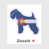 Sticker Drapeau à revêtement doux en caoutchouc Terrier Co (Feuille)