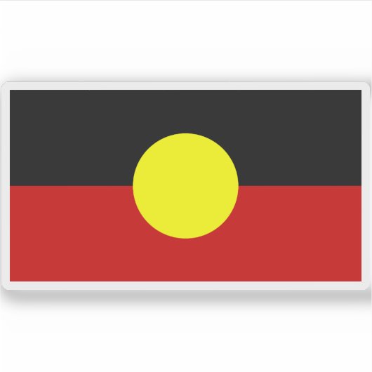 Sticker Drapeau aborigène australien (Devant)