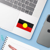 Sticker Drapeau aborigène australien (Ordinateur portable avec iPhone)