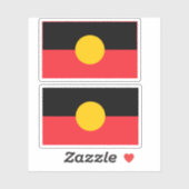 Sticker Drapeau aborigène australien (Feuille)