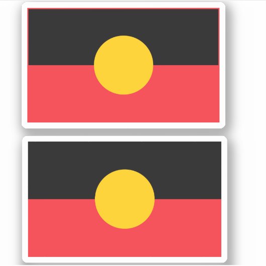 Sticker Drapeau aborigène australien (Devant)
