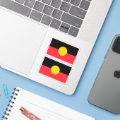 Sticker Drapeau aborigène australien (Ordinateur portable avec iPhone)