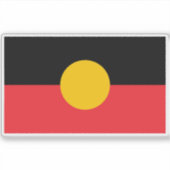 Sticker Drapeau aborigène australien (Devant)