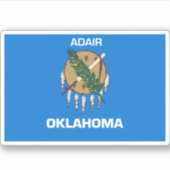 Sticker Drapeau Adair Oklahoma (Devant)