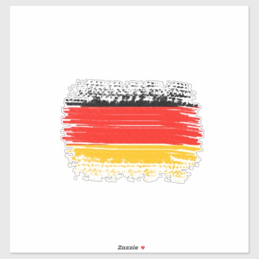 Sticker Drapeau allemand (Feuille)