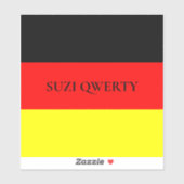 Sticker Drapeau allemand personnalisé (Feuille)