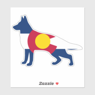 Sticker Drapeau allemand Shepard Colorado