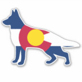 Sticker Drapeau allemand Shepard Colorado (Devant)
