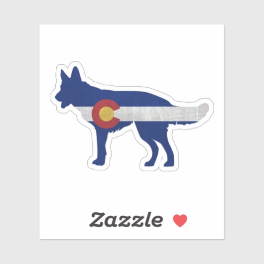 Sticker Drapeau allemand Silhouette Colorado (Feuille)