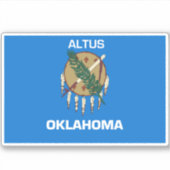 Sticker Drapeau Altus Oklahoma (Devant)