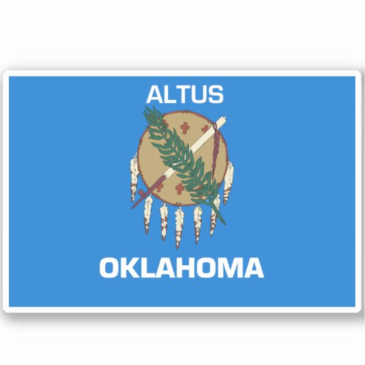 Sticker Drapeau Altus Oklahoma (Devant)