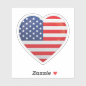 Sticker Drapeau America Love (Feuille)