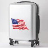 Sticker Drapeau américain (Sur valise)