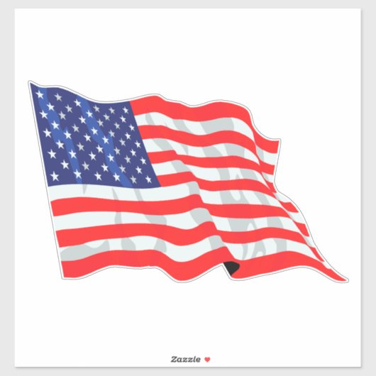 Sticker Drapeau américain (Feuille)