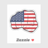 Sticker Drapeau américain (Feuille)