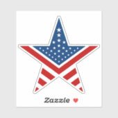 Sticker Drapeau américain à cinq points (Feuille)