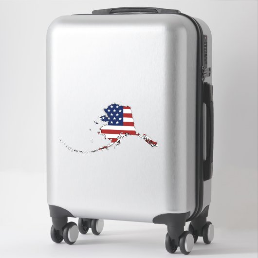 Sticker Drapeau américain Alaska (Sur valise)
