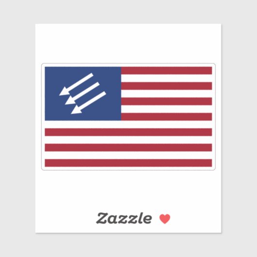 Sticker Drapeau américain anti-fasciste (Feuille)