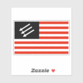 Sticker Drapeau américain anti-fasciste (Feuille)