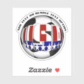 Sticker Drapeau américain balle de football (Feuille)