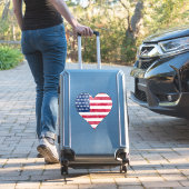 Sticker Drapeau américain dans le cœur (Valise Insitu)