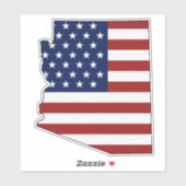 Sticker Drapeau américain de l'Arizona (Feuille)
