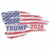 Sticker Drapeau américain des élections de Trump en 2024 (Devant)