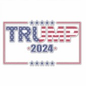 Sticker Drapeau américain des élections de Trump en 2024 (Devant)